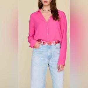 XIRENA SCOUT SHIRT PINK MEDIUM
